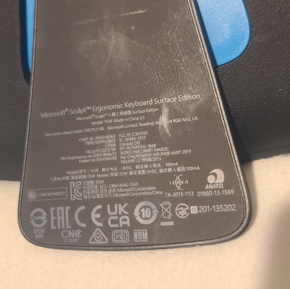 Microsoft Sculpt Ergonomic Wireless Desktop Keyboard Bluetooth Black WORKING EUC - Picture 6 of 6